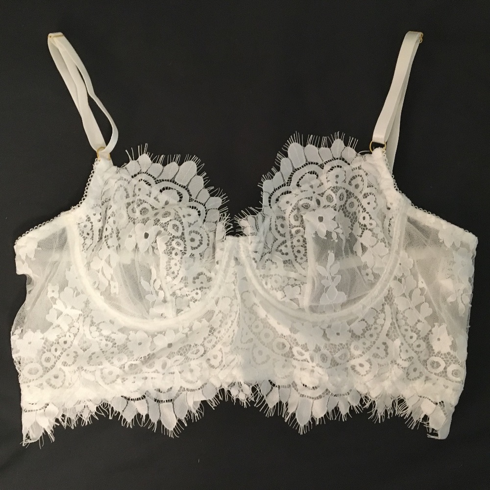 White Sheer Lace Bra